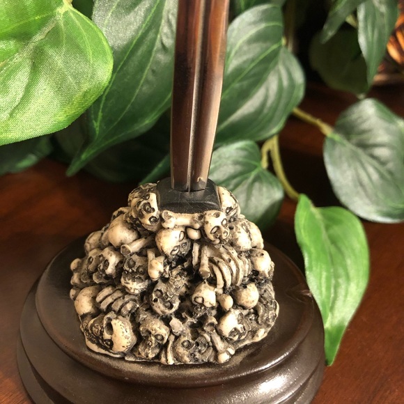 Medieval Skull Base Dagger Letter Opener - Picture 4 of 8